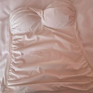 Anne Cole White bandeau top tankini. Size M